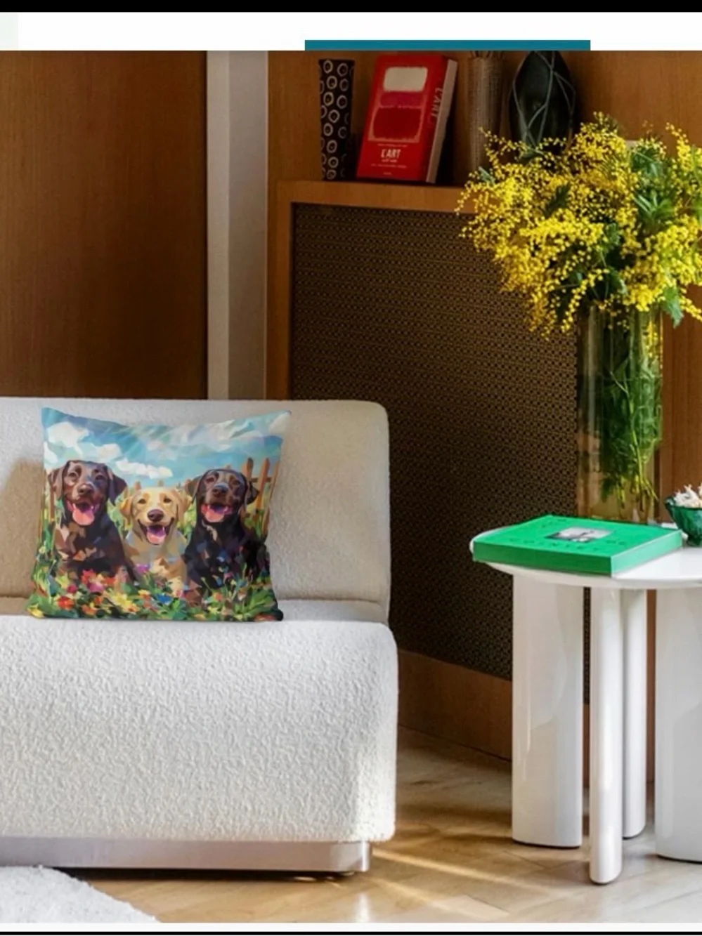 Spring Labrador Retriever Pillow Covers Set of 2 Colorful NWOT